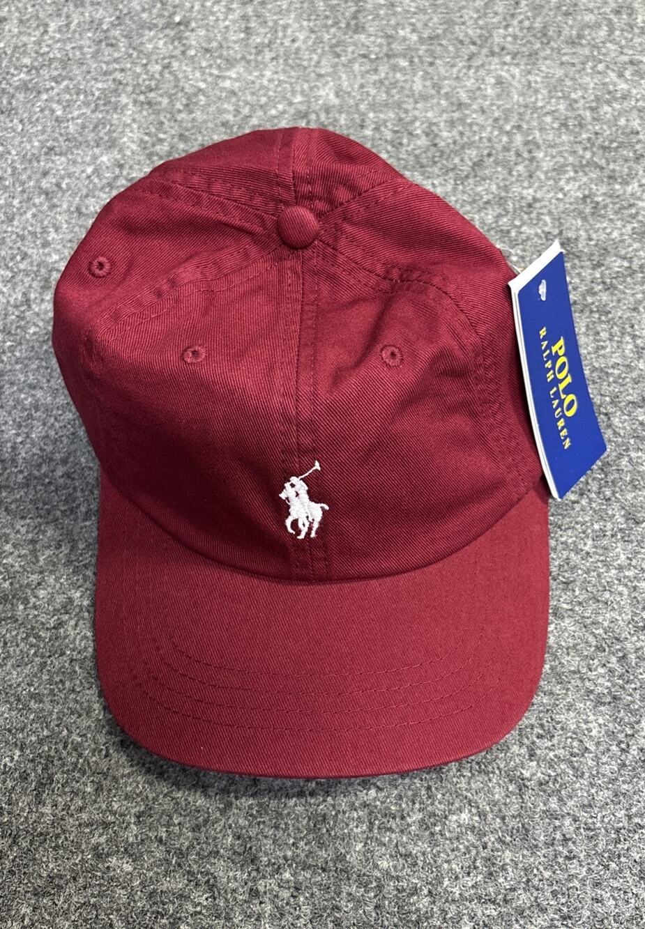 NWT Polo Ralph Lauren Classic Red White Pony Adjustable Hat One Size